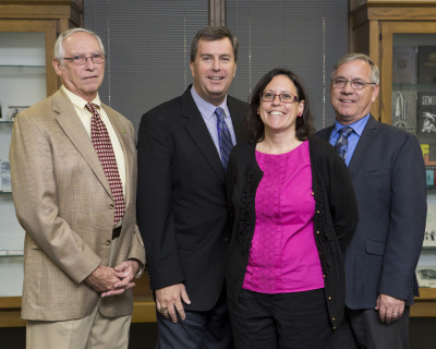 Jeanna, Mastrodicasa, third from right, with the advisory board executive committee. From left are Ron Hamel, Ray Gilmer and Bo Beaulieu.